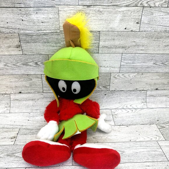 13" Looney Tunes Marvin The Martian Plush 2011 Six Flags Retro - Picture 1 of 9